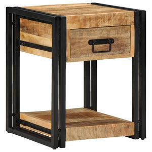 Nachttische 2er Set Mango Massivholz 40x40 cm