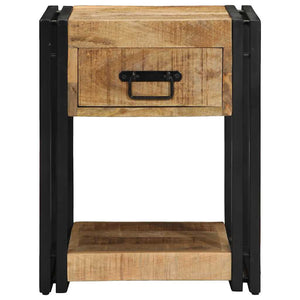 Nachttische 2er Set Mango Massivholz 40x40 cm