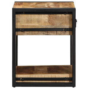 Nachttische 2er Set Mango Massivholz 40x40 cm