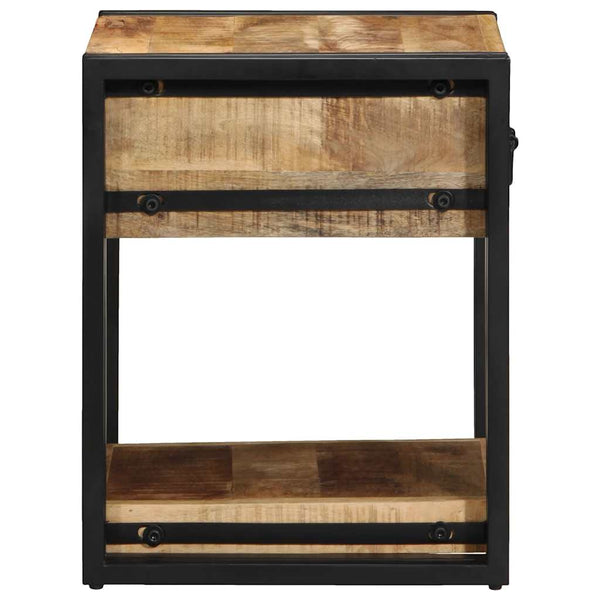 Nachttische 2er Set Mango Massivholz 40x40 cm