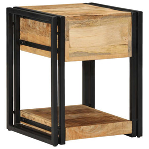 Nachttische 2er Set Mango Massivholz 40x40 cm