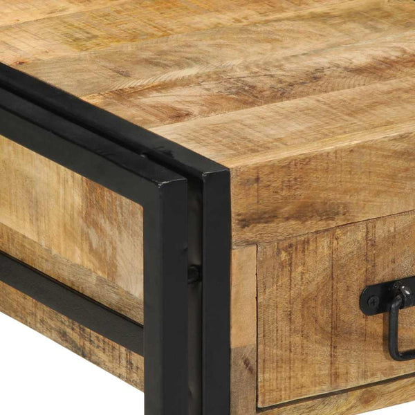 Nachttische 2er Set Mango Massivholz 40x40 cm