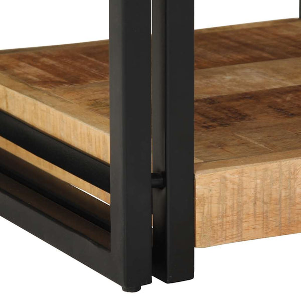 Nachttische 2er Set Mango Massivholz 40x40 cm