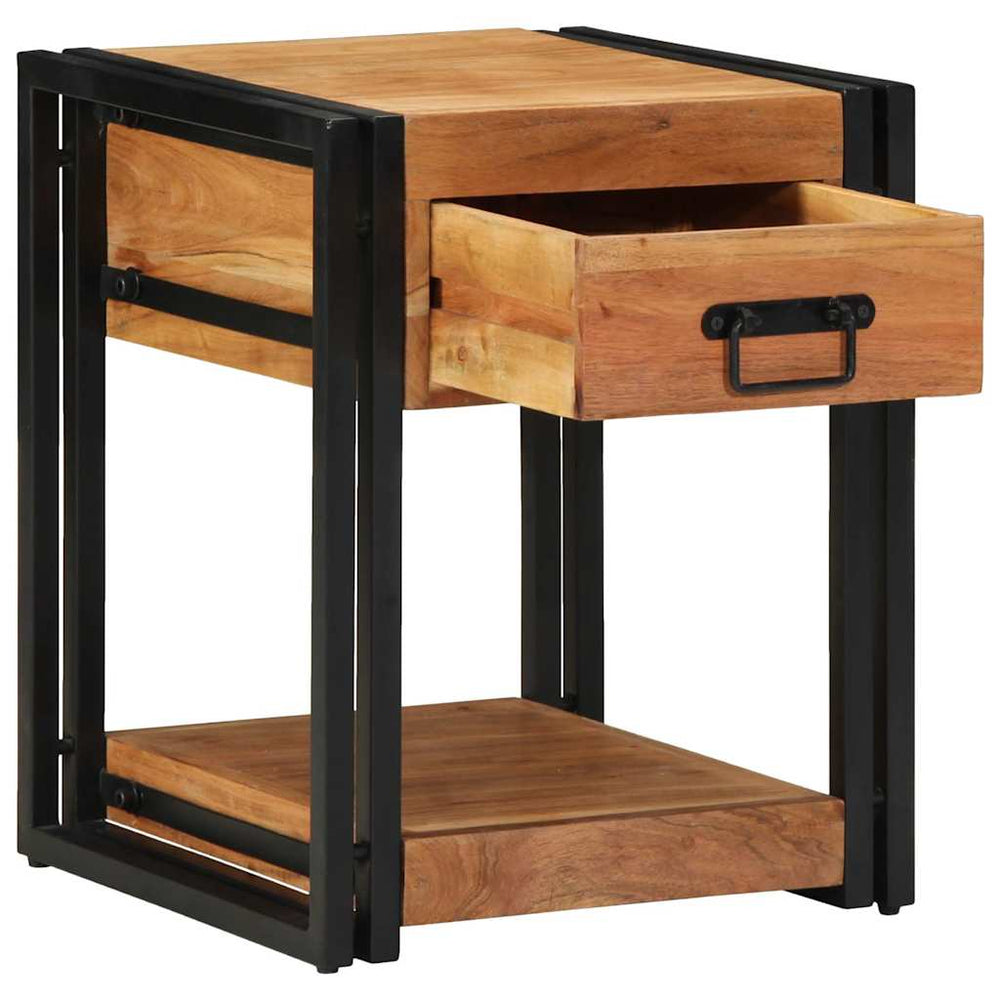 vidaXL Bedside Cabinet Brown 40 x 40 x 50 cm Solid Acacia Wood