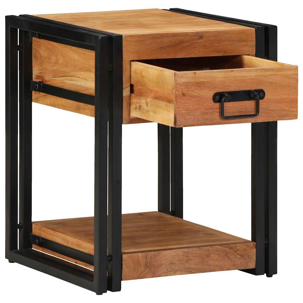 Nachttisch Braun Akazie Massivholz 40x40x50cm