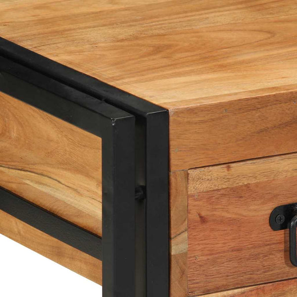vidaXL Tables de chevet 2 pcs Marron 40 x 40 x 50 cm Bois d'acacia massif