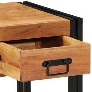 vidaXL Tables de chevet 2 pcs Marron 40 x 40 x 50 cm Bois d'acacia massif