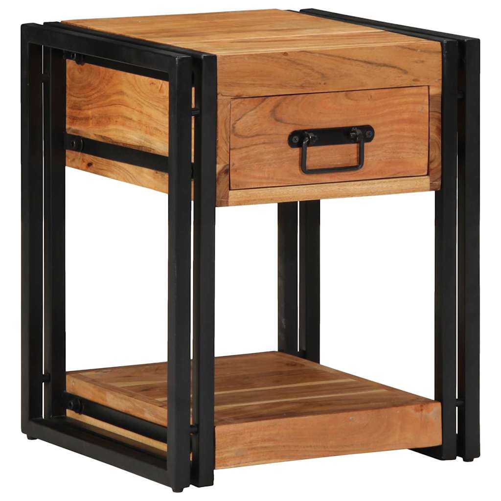 vidaXL Tables de chevet 2 pcs Marron 40 x 40 x 50 cm Bois d'acacia massif