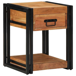 vidaXL Tables de chevet 2 pcs Marron 40 x 40 x 50 cm Bois d'acacia massif