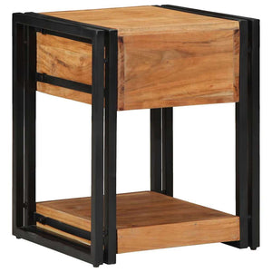 vidaXL Tables de chevet 2 pcs Marron 40 x 40 x 50 cm Bois d'acacia massif