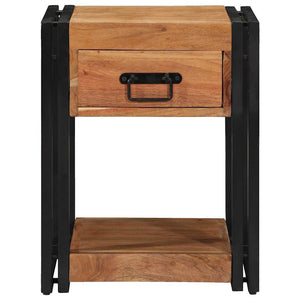 vidaXL Tables de chevet 2 pcs Marron 40 x 40 x 50 cm Bois d'acacia massif