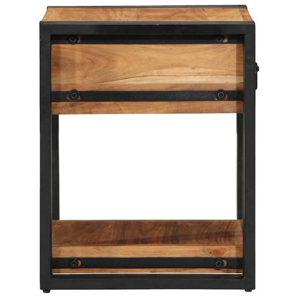 vidaXL Tables de chevet 2 pcs Marron 40 x 40 x 50 cm Bois d'acacia massif