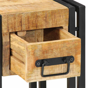 Nachttisch Braun Mango Massivholz 30x30x40 cm