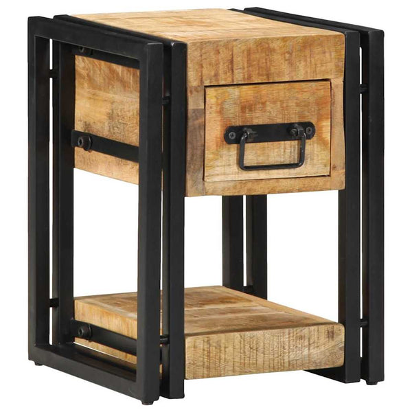Nachttisch Braun Mango Massivholz 30x30x40 cm