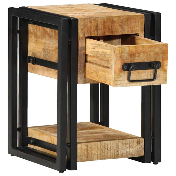 Nachttisch Braun Mango Massivholz 30x30x40 cm
