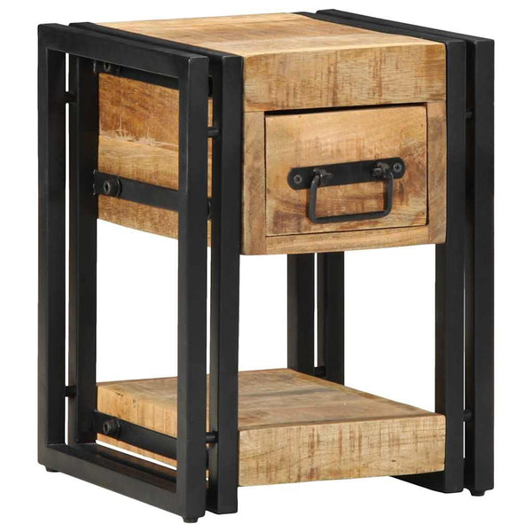 Nachttisch Braun Mango Massivholz 30x30x40 cm