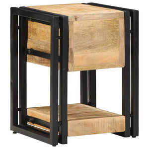 Nachttisch Braun Mango Massivholz 30x30x40 cm
