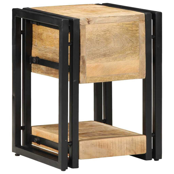 Nachttisch Braun Mango Massivholz 30x30x40 cm