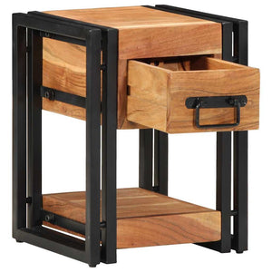 Nachttisch Braun Akazie Massivholz 30x30x40cm