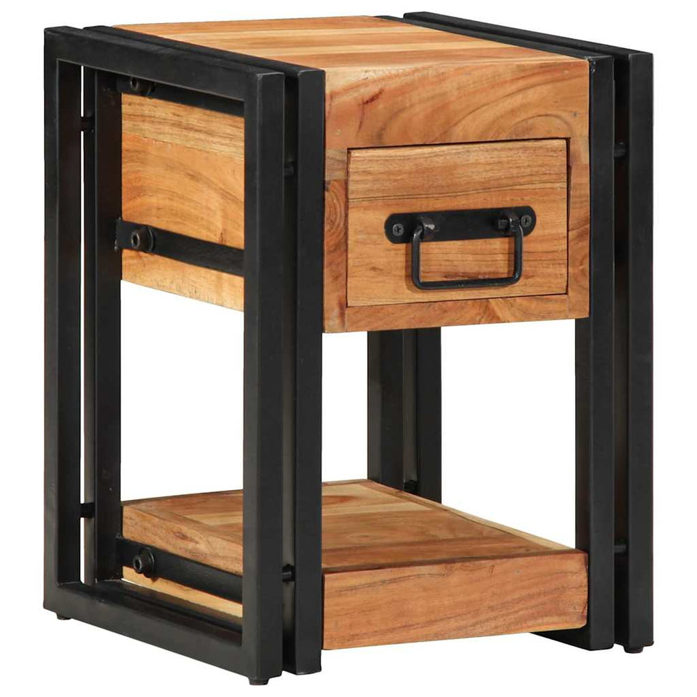 vidaXL Bedside Table Brown 30 x 30 x 40 cm Solid Acacia Wood