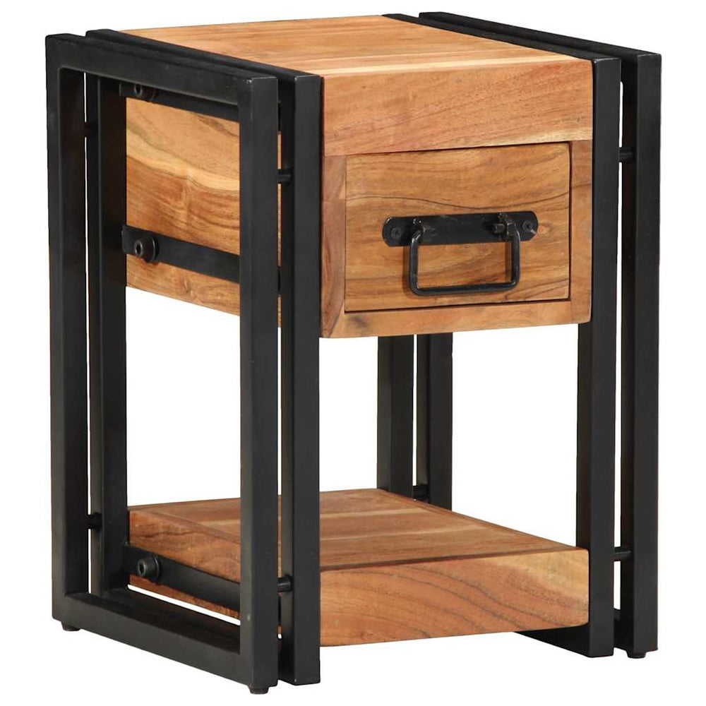 vidaXL Nightstand 2 pcs Brown 30 x 30 x 40 cm Solid Acacia Wood