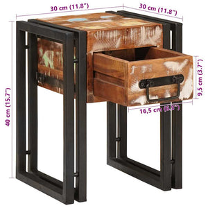 Beistelltisch 30x30x40 cm aus Massivholz