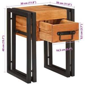 Nachttisch Akazie Massivholz 30x30x40cm