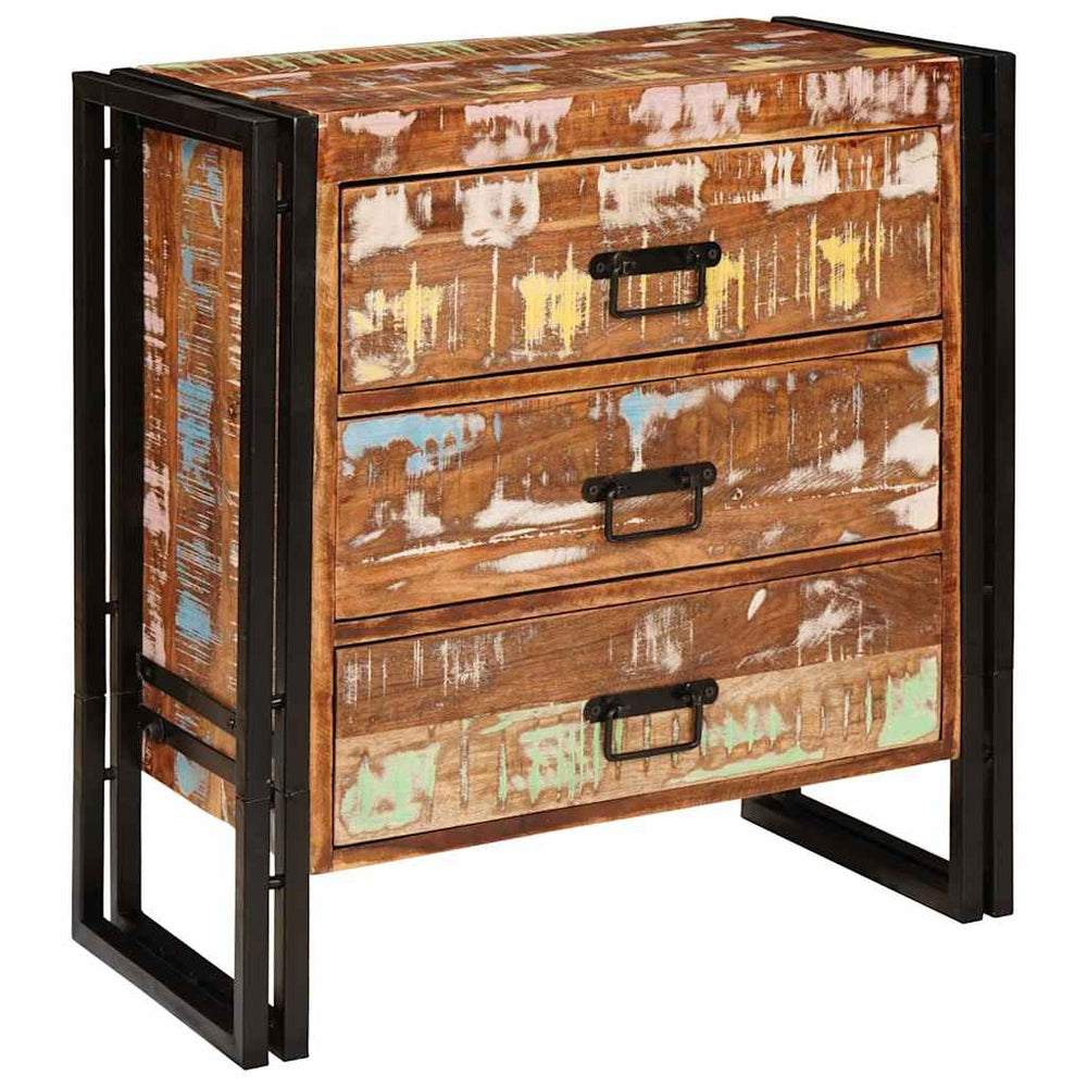 vidaXL Sideboard with Drawers Brown 66 x 33 x 70 cm Solid Reclaimed Wood