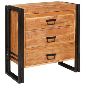Braunes Sideboard Akazie Massivholz 66x70 cm