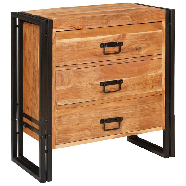 Braunes Sideboard Akazie Massivholz 66x70 cm