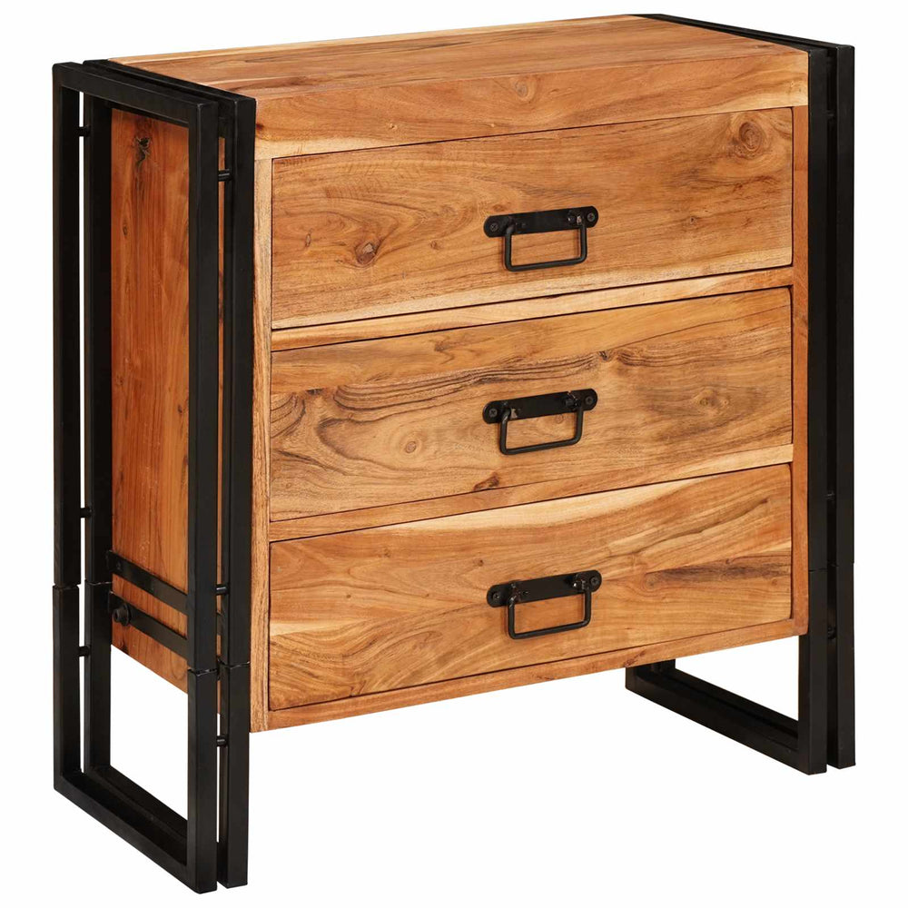 vidaXL Sideboard Brown 66 x 33 x 70 cm Solid Acacia Wood