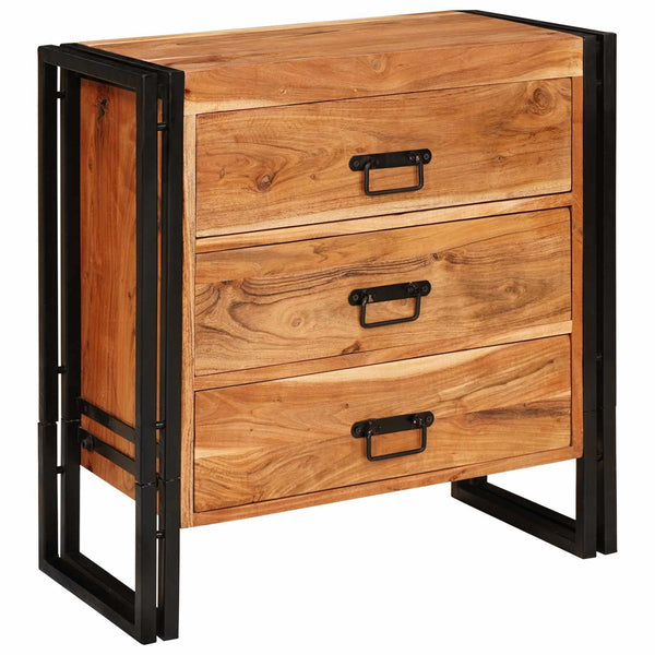 Braunes Sideboard Akazie Massivholz 66x70 cm