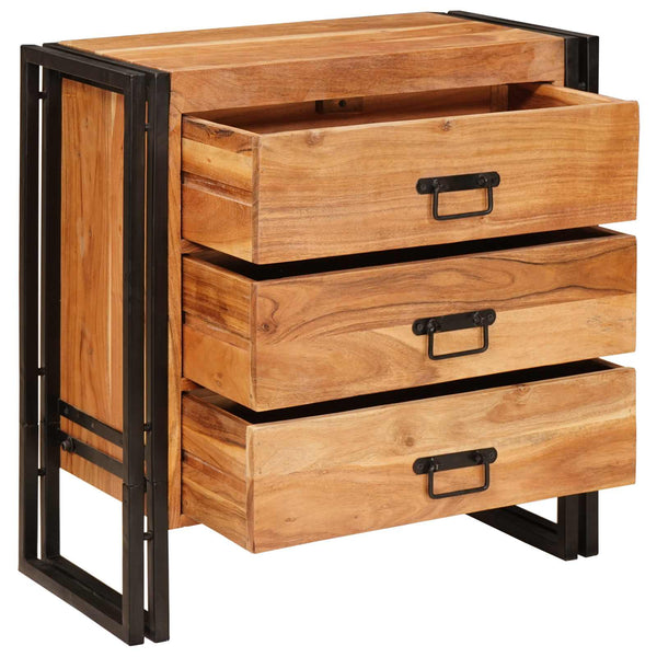 Braunes Sideboard Akazie Massivholz 66x70 cm