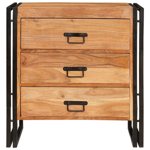 Braunes Sideboard Akazie Massivholz 66x70 cm