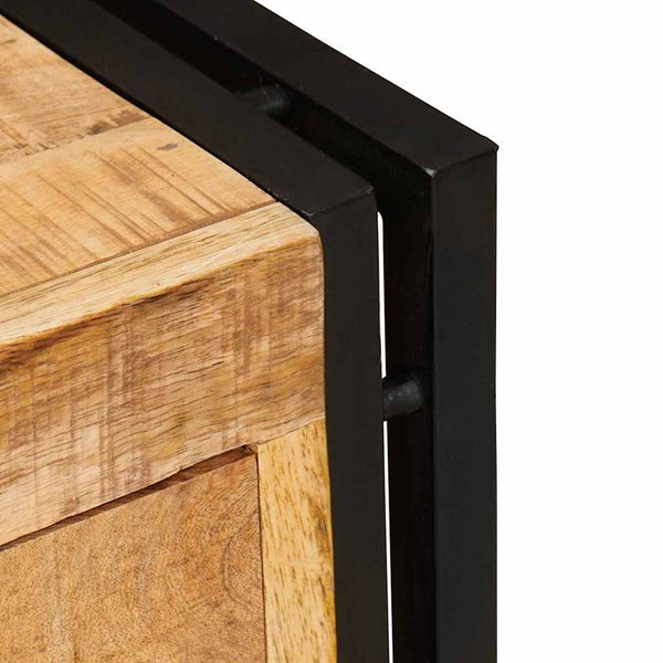 Massivholz Schuhschrank Braun 90x38x45cm