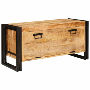 Massivholz Schuhschrank Braun 90x38x45cm