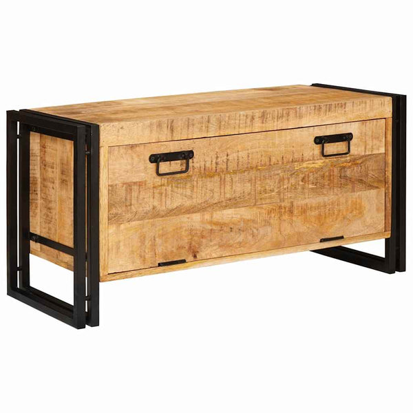 Massivholz Schuhschrank Braun 90x38x45cm