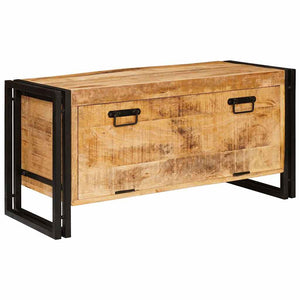 Massivholz Schuhschrank Braun 90x38x45cm