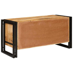 Massivholz Schuhschrank Braun 90x38x45cm