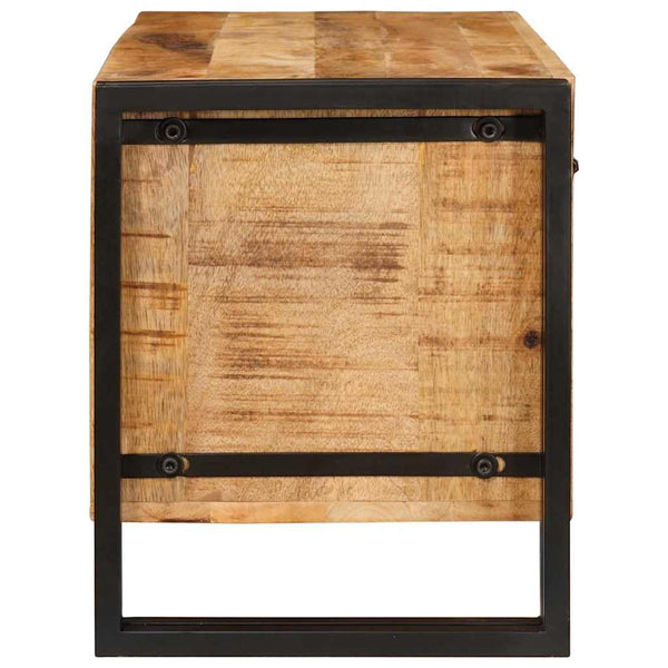 Massivholz Schuhschrank Braun 90x38x45cm