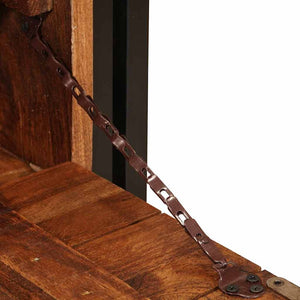 vidaXL Meuble à chaussures avec porte Marron 90 x 38 x 45 cm Bois de récupération massif