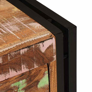 vidaXL Meuble à chaussures avec porte Marron 90 x 38 x 45 cm Bois de récupération massif