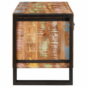 vidaXL Meuble à chaussures avec porte Marron 90 x 38 x 45 cm Bois de récupération massif