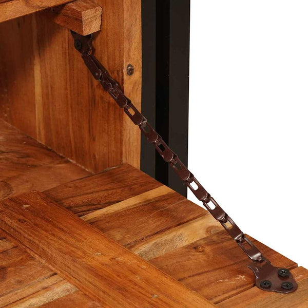 Schuhschrank Akazie Massivholz Braun 90cm