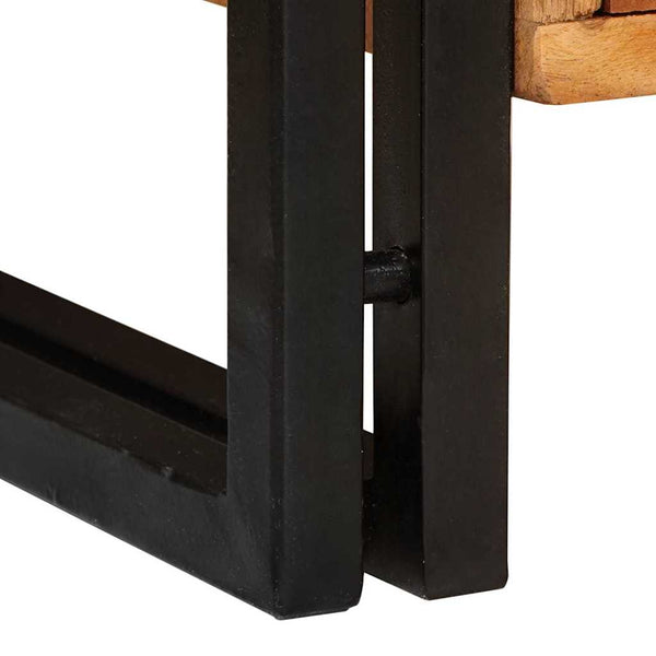 Schuhschrank Akazie Massivholz Braun 90cm