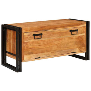 Schuhschrank Akazie Massivholz Braun 90cm