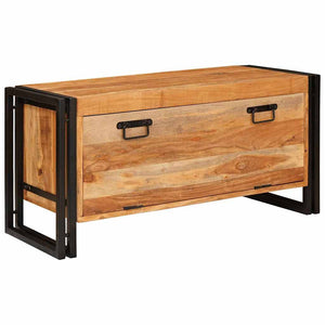 Schuhschrank Akazie Massivholz Braun 90cm