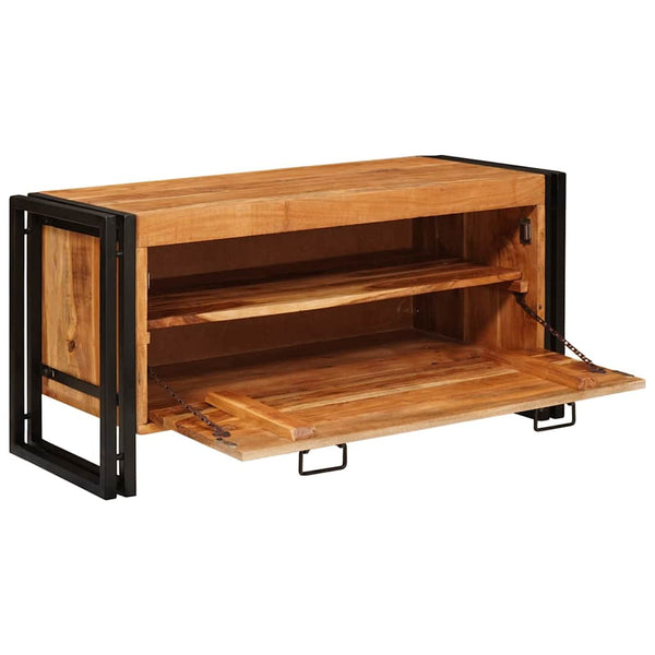 Schuhschrank Akazie Massivholz Braun 90cm