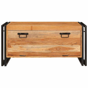 Schuhschrank Akazie Massivholz Braun 90cm
