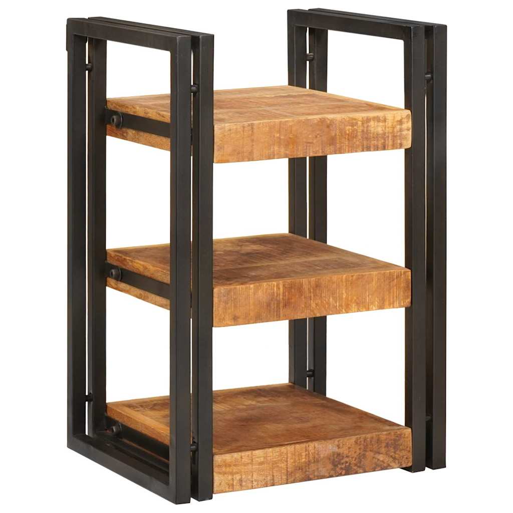 Nachttisch Mango Massivholz Braun/Schwarz